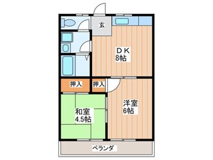 マルキハイツ太秦の物件間取画像